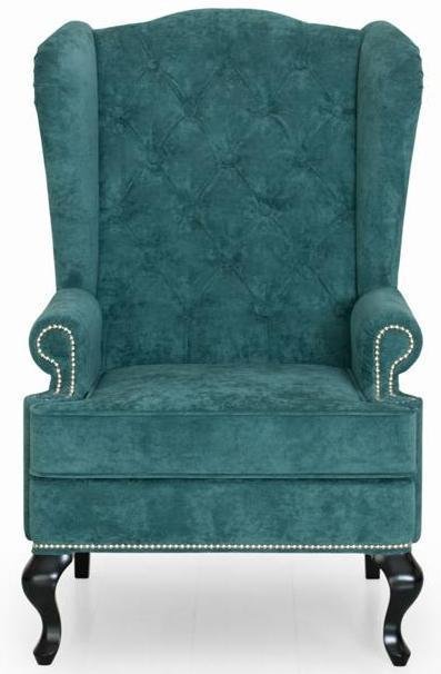 Кресло каминное Largo с ушками дизайн 16 зеленого цвета - купить Интерьерные кресла по цене 30900.0