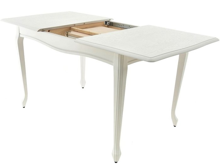 Стол раздвижной Кабриоль белого цвета - лучшие Обеденные столы в INMYROOM