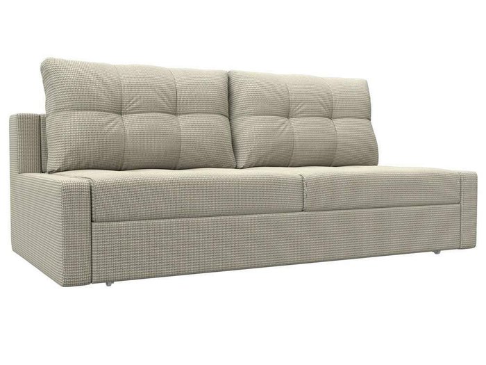 Прямой диван-кровать Мартин серо-бежевого цвета