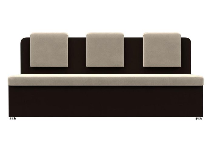 Кухонный прямой диван Маккон коричнево-бежевого цвета - купить Прямые диваны по цене 22999.0