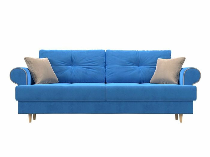 Прямой диван-кровать Сплин голубого цвета - купить Прямые диваны по цене 46999.0