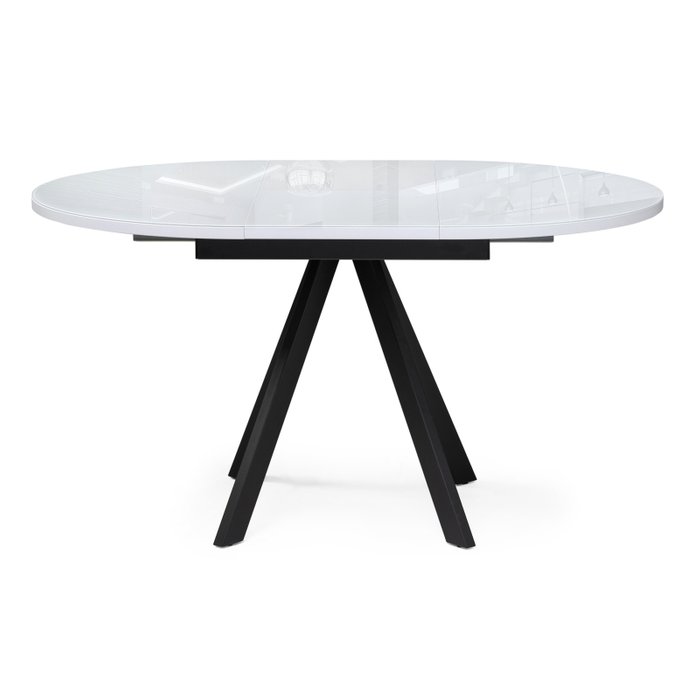 Раздвижной обеденный стол Трейси М черно-белого цвета - лучшие Обеденные столы в INMYROOM