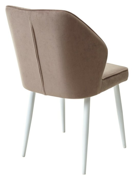 Стул Vena цвета капучино с белыми ножками - лучшие Обеденные стулья в INMYROOM