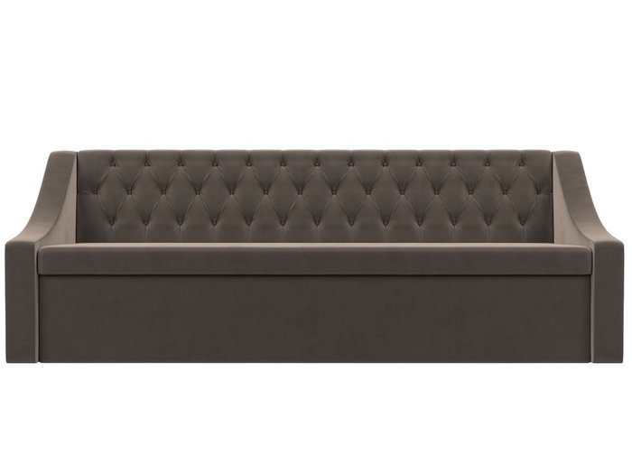 Кухонный прямой диван-кровать Мерлин коричневого цвета - купить Прямые диваны по цене 37999.0