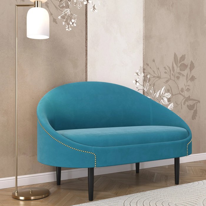 Диван Мадрид синего цвета - лучшие Прямые диваны в INMYROOM