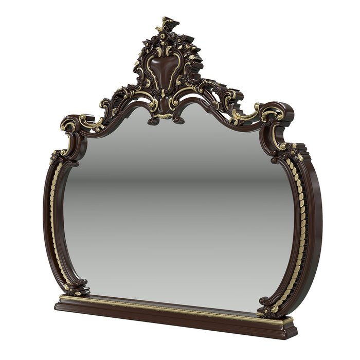 Настенное зеркало Шейх коричневого цвета - купить Настенные зеркала по цене 21357.0