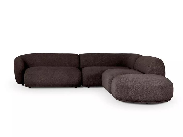 Угловой модульный диван Fabro темно-коричневого цвета - лучшие Угловые диваны в INMYROOM