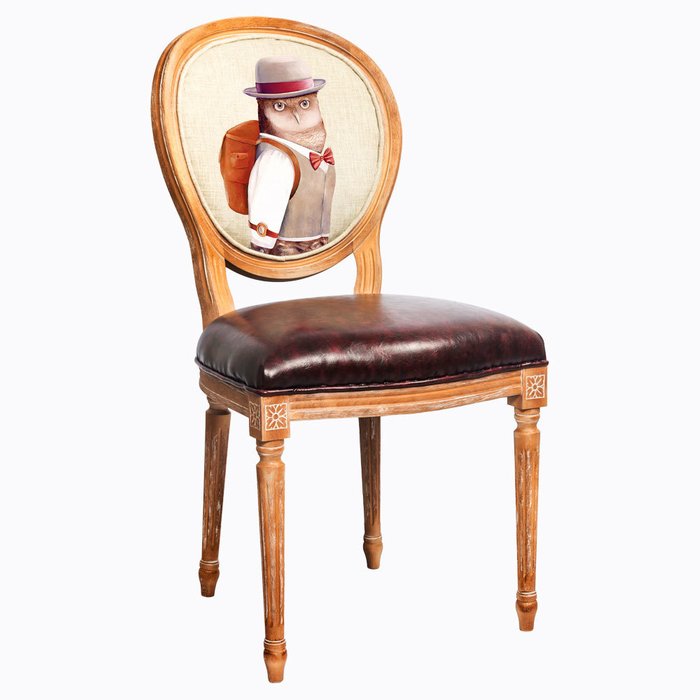 Стул Мистер Букля с сиденьем и спинкой из экокожи - купить Обеденные стулья по цене 29000.0