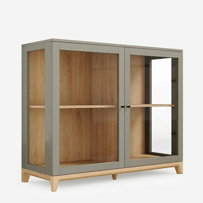 Комод-витрина Case CS160/2D серо-бежевого цвета