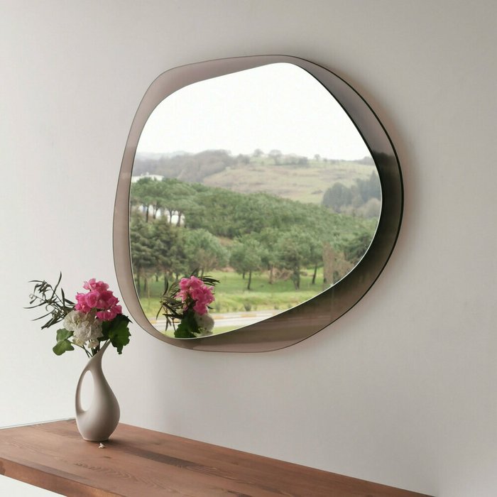 Настенное зеркало 75x55 с основанием из закаленного стекла - купить Настенные зеркала по цене 35755.0