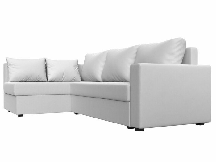 Угловой диван-кровать Мансберг бежевого цвета (экокожа) левый угол - лучшие Угловые диваны в INMYROOM