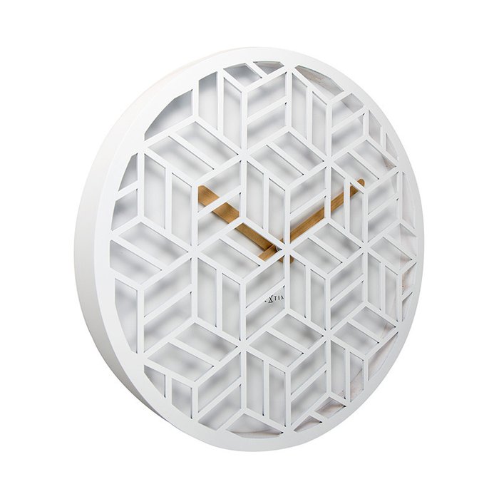 Настенные часы Discrete белого цвета - купить Часы по цене 11410.0