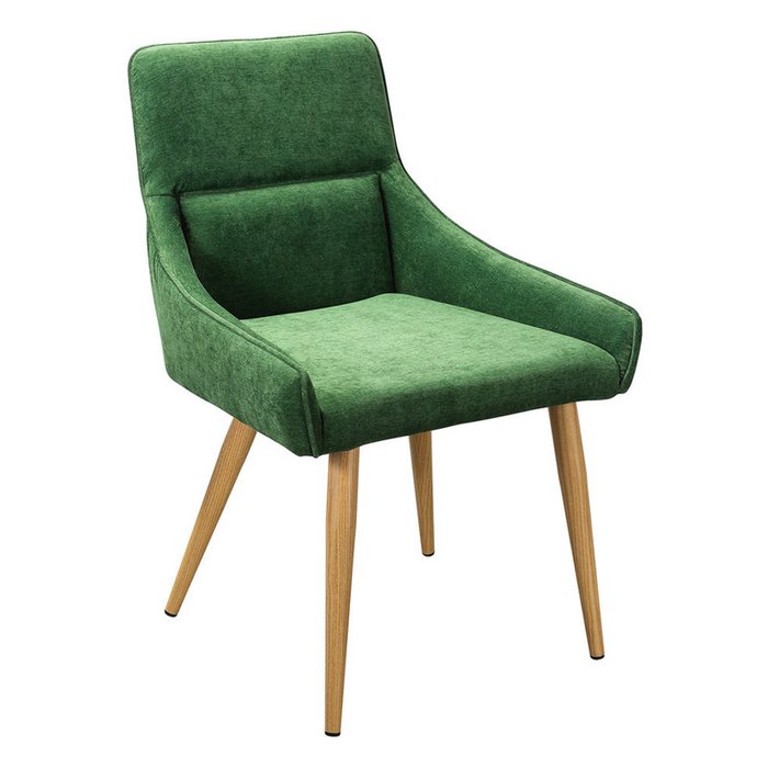 Кресло Jean Грин Натур с обивкой из зеленой рогожки