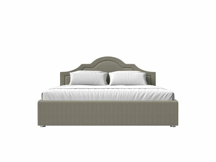 Кровать Афина 200х200 серо-бежевого цвета с подъемным механизмом - купить Кровати для спальни по цене 81999.0