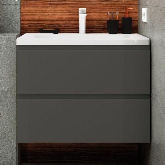 Тумба для комплекта Artamp;Max Bianchi 75, подвесная, серый матовый