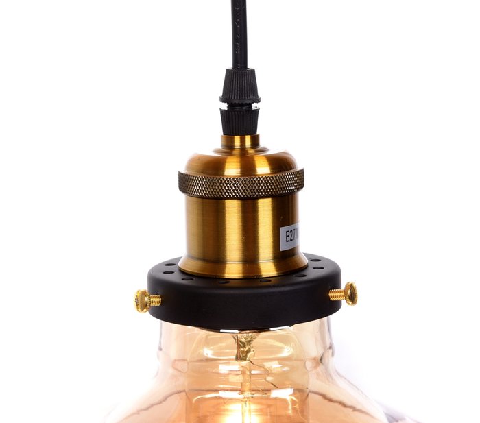 Подвесной светильник Gabi с плафоном янтарного цвета - лучшие Подвесные светильники в INMYROOM