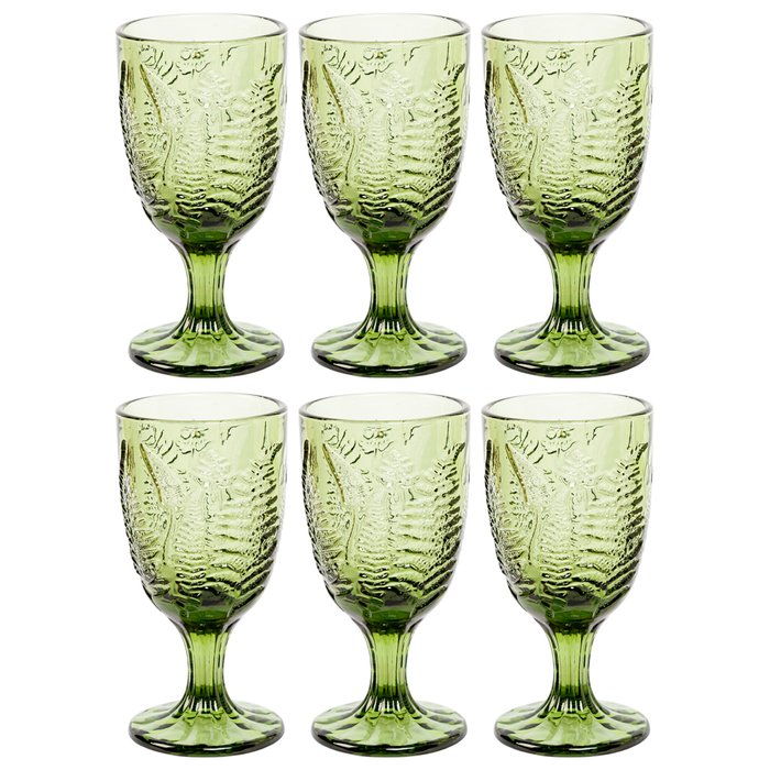 Набор из шести бокалов Эльза зеленого цвета - лучшие Бокалы и стаканы в INMYROOM
