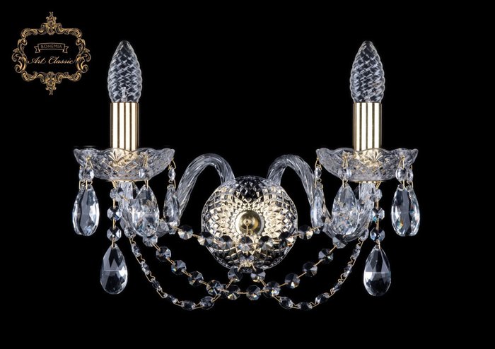 Хрустальное бра Art Classic 45241 10.11.2.141.Gd.Sp подсвечник с подвесками Хрустальное бра Art Classic 45241 10.11.2.141.Gd.Sp подсвечник с подвесками