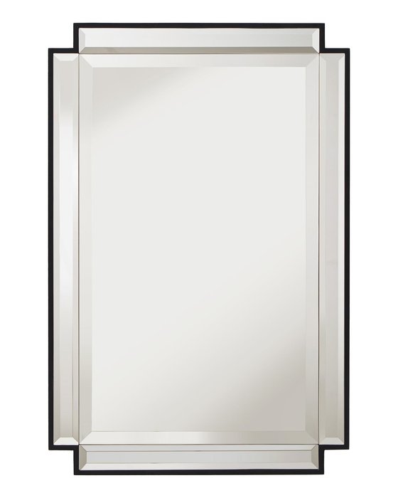 Настенное зеркало Орта в раме черного цвета  - купить Настенные зеркала по цене 29029.0
