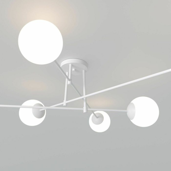 Потолочная люстра Netz белого цвета - лучшие Потолочные люстры в INMYROOM