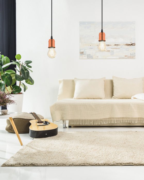 32539 Подвес YORTH, 1х60W (E27), ?100, H2000, сталь, брашированный медный - купить Подвесные светильники по цене 1990