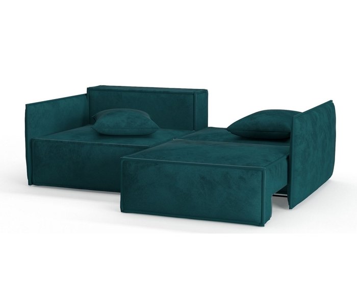 Диван-кровать из велюра Лортон темно-зеленого цвета - лучшие Прямые диваны в INMYROOM