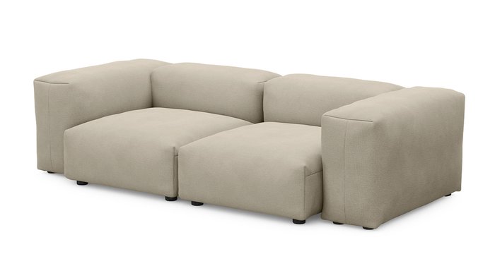 Прямой диван Фиджи двухсекционный бежевого цвета - купить Прямые диваны по цене 59100.0