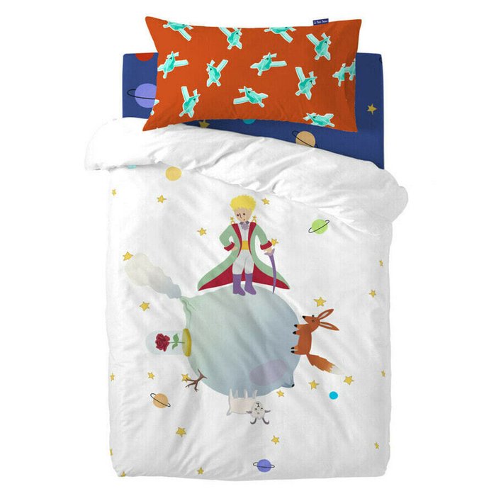 Комплект постельного белья детский Le Petit Prince Prince 100х120 бело-оранжевого цвета