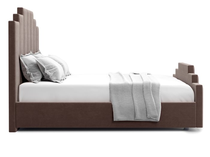 Кровать Velino 120х200 темно-коричневого цвета с подъемным механизмом - лучшие Кровати для спальни в INMYROOM