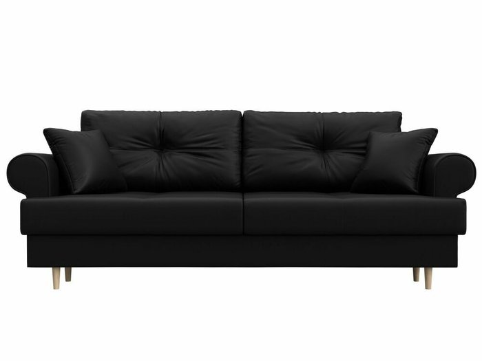 Диван-кровать Сплин черного цвета (экокожа) - купить Прямые диваны по цене 44999.0
