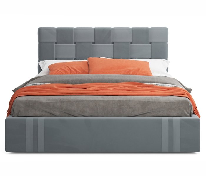 Кровать Tiffany 160х200 с матрасом серого цвета - лучшие Кровати для спальни в INMYROOM
