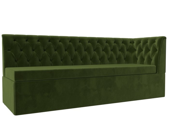 Диван-кровать Маркиз зеленого цвета с углом справа