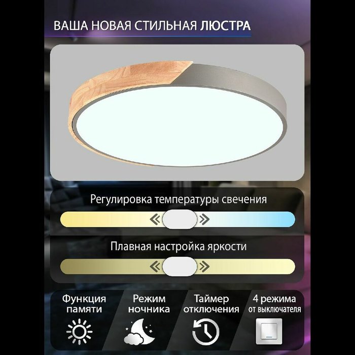 Потолочный светильник Scandinavian LED LAMPS 81184 (пластик, цвет белый) - лучшие Потолочные светильники в INMYROOM