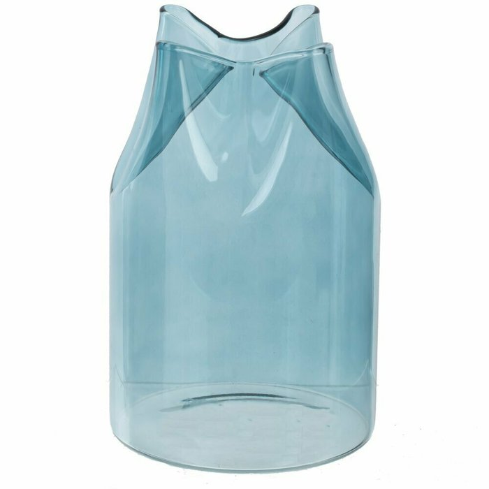 Стеклянная ваза H14 голубого цвета - купить Вазы  по цене 1160.0