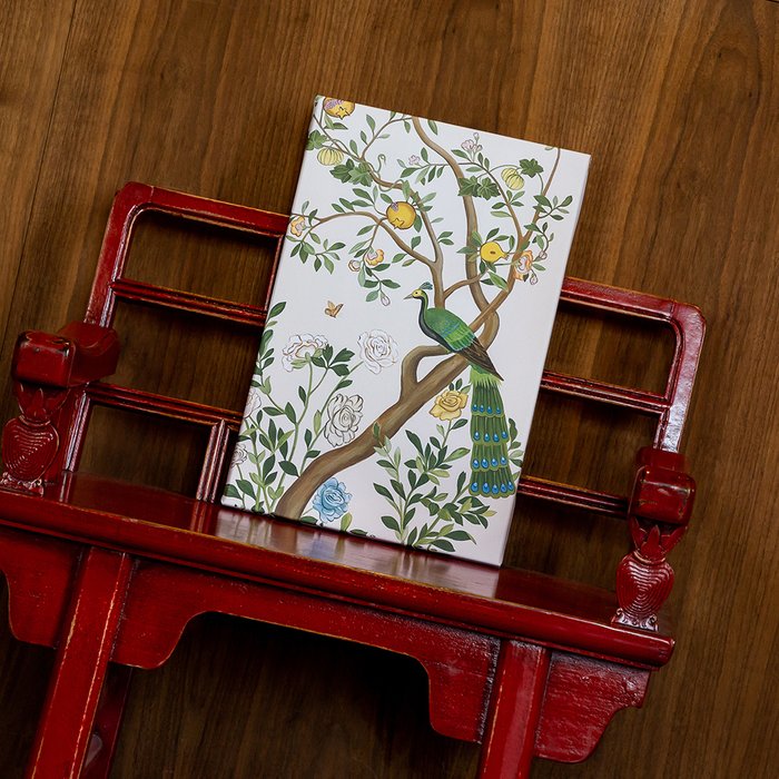 Картина Индокитайский зеленый павлин зеленого цвета - лучшие Картины в INMYROOM