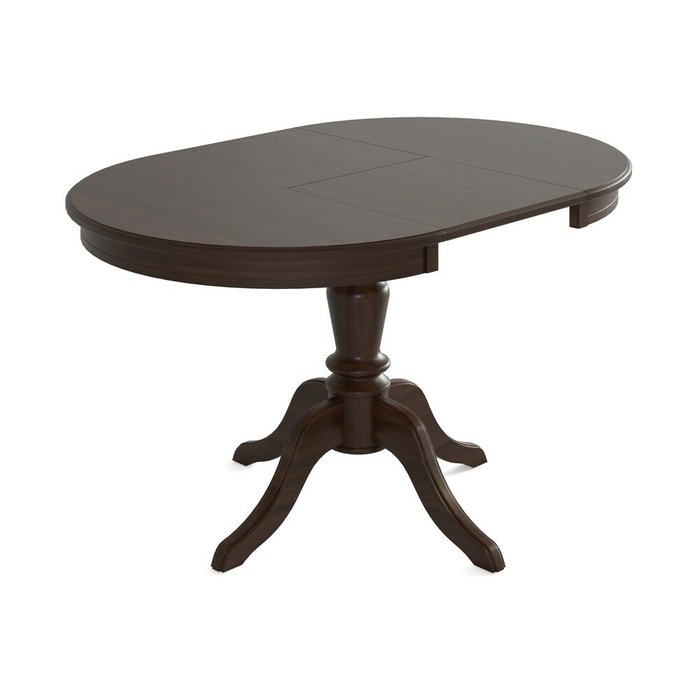 Стол обеденный раздвижной Эгина темно-коричневого цвета - купить Обеденные столы по цене 32760.0