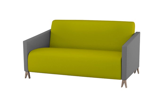 Двухместный диван Sova желто-горчичного цвета