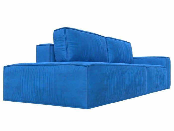 Прямой диван-кровать Прага модерн голубого цвета подлокотник справа - лучшие Прямые диваны в INMYROOM