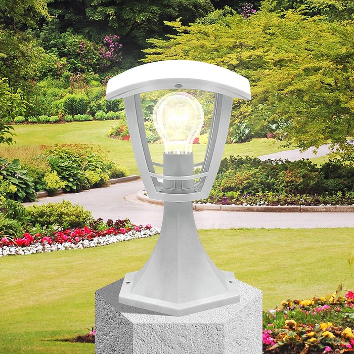 Ландшафтный светильник Валенсия М белого цвета - лучшие Наземные светильники в INMYROOM
