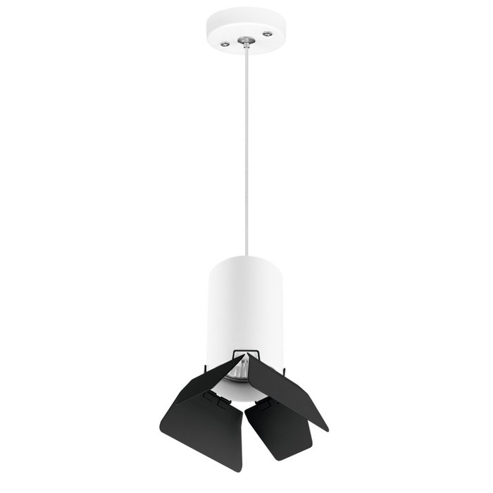 Подвесной светильник Rullo из металла бело-черного цвета - купить Подвесные светильники по цене 2219.0