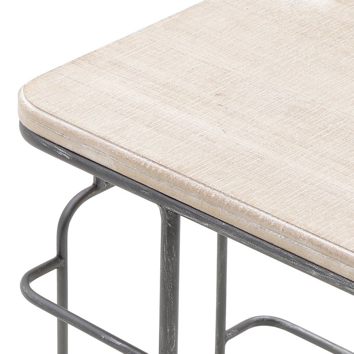 Кофейный столик из металла и дерева  - лучшие Кофейные столики в INMYROOM