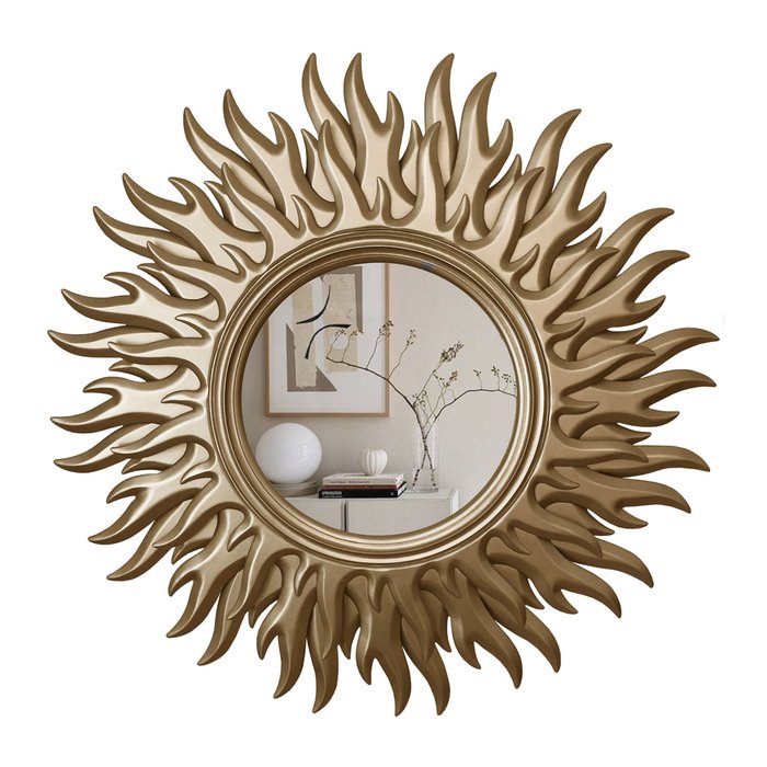 Настенное зеркало Fashion Estrella золотого цвета