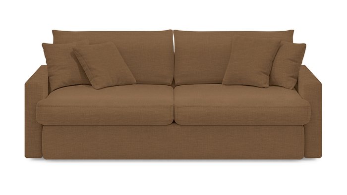 Диван-кровать Стелф ЭКО светло-коричневого цвета - купить Прямые диваны по цене 53100.0