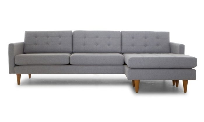Модульный угловой диван серого цвета