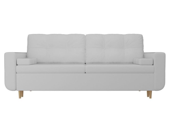 Прямой диван-кровать Кэдмон белого цвета (экокожа) - купить Прямые диваны по цене 39990.0