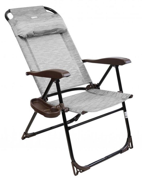 Кресло-шезлонг с полкой серого цвета - купить Шезлонги по цене 6779.0