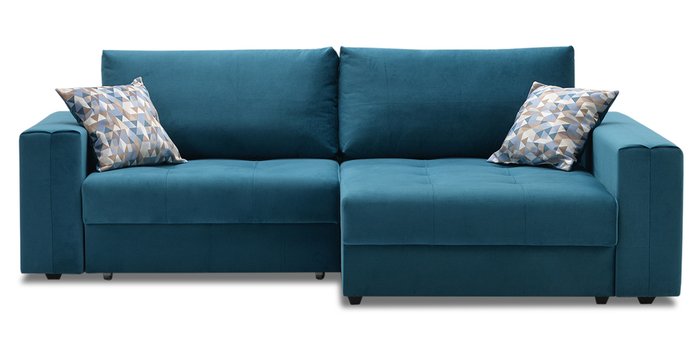 Угловой диван-кровать Джерси синего цвета - купить Угловые диваны по цене 30730.0