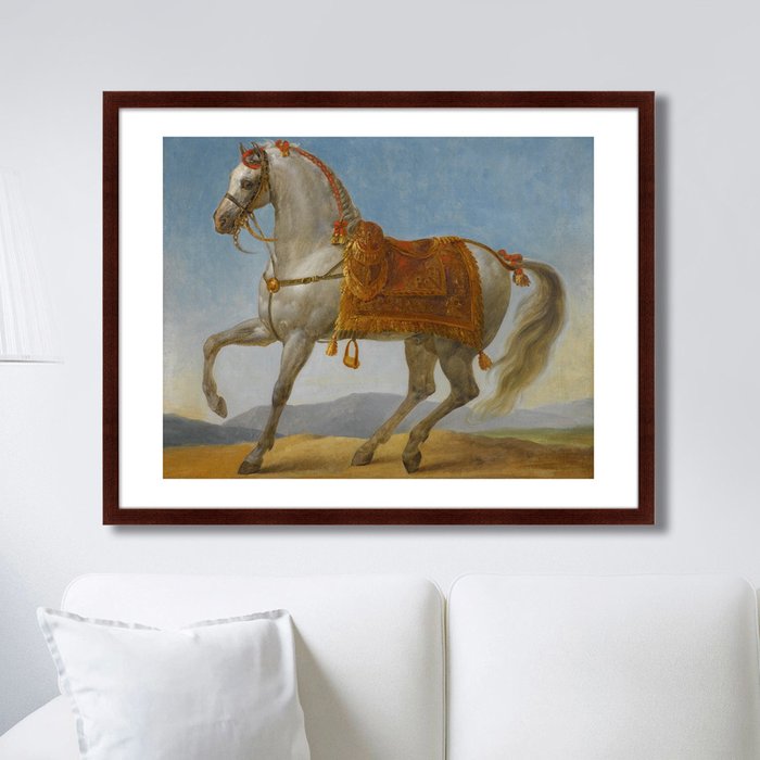 Репродукция картины Marengo the horse of Napoleon I of France 1900 г.