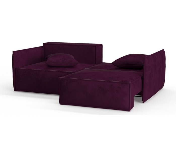 Диван-кровать из велюра Лортон фиолетового цвета - лучшие Прямые диваны в INMYROOM