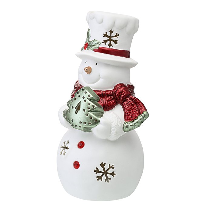 Декор новогодний с подсветкой Classy Snowman белого цвета